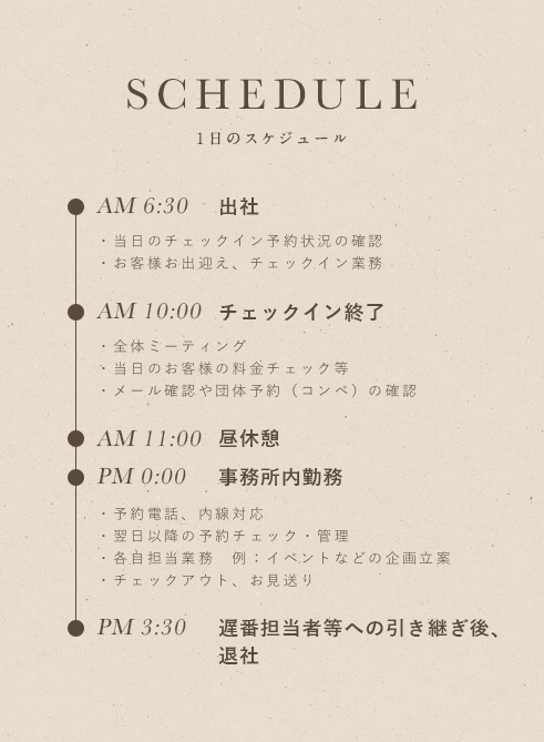 schedule,1日のスケジュール