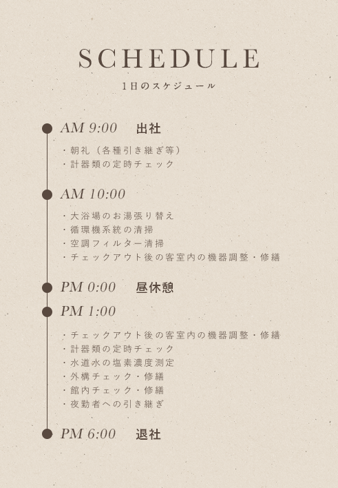 schedule,1日のスケジュール