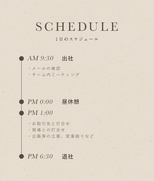 schedule,1日のスケジュール